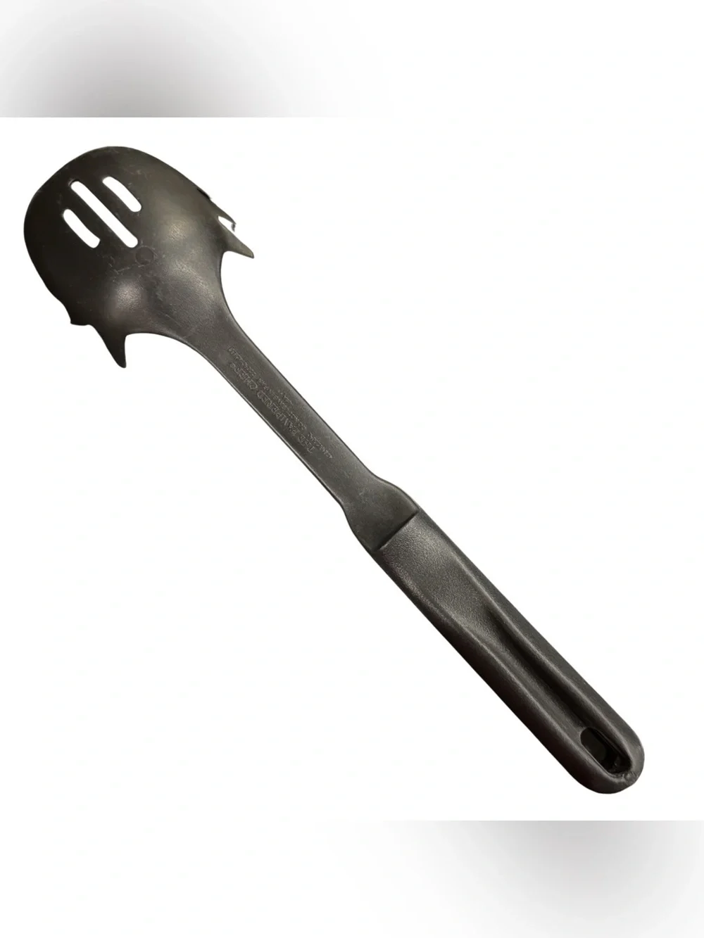Pampered Chef Black Nylon Pasta Spoon Spaghetti Server Fork Excellent Condition